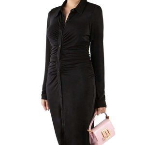 Good American - Shimmer Polo Dress - Black - Size 5 / XXL